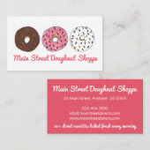 Donut Doughnuts sprinkles bakkerij van gebak Visitekaartje (Voorkant / Achterkant)
