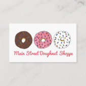 Donut Doughnuts sprinkles bakkerij van gebak Visitekaartje (Voorkant)
