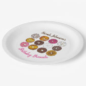 Donut Doughnuts Verjaardagsfeestje Brunch Bake Sal Papieren Bordje (Gekanteld)