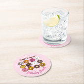 Donut Doughnuts Verjaardagsfeestje Brunch Bake Sal Ronde Kartonnen Onderzetter (Insitu)