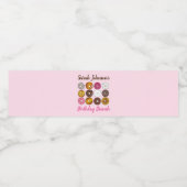 Donut Doughnuts Verjaardagsfeestje Brunch Bake Sal Waterfles Etiket (Enkel label)