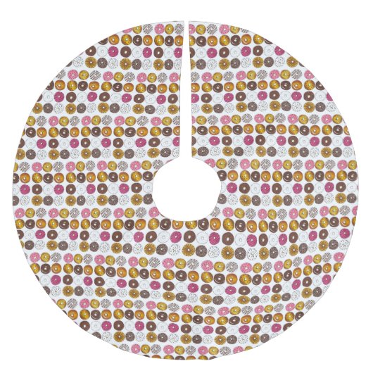 Donut Dozen Doughnoten Pastries Breakfast Brunch Kerstboom Rok (Voorkant)