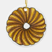 Donut Dozen French Twist Doughnut Pastry Keramisch Ornament (Voorkant)