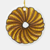 Donut Dozen French Twist Doughnut Pastry Keramisch Ornament (Achterkant)