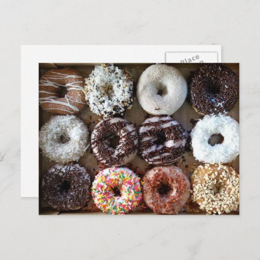 Donut Dozen Verjaardag Briefkaart (Voorkant / Achterkant)