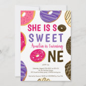 Donut draaien een leuke leuke leuke waterverf 1e v kaart (Voorkant)