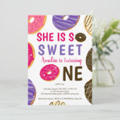 Donut draaien een leuke leuke leuke waterverf 1e v kaart (Staand voorkant)