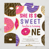 Donut draaien een leuke leuke leuke waterverf 1e v kaart (Voorkant / Achterkant)