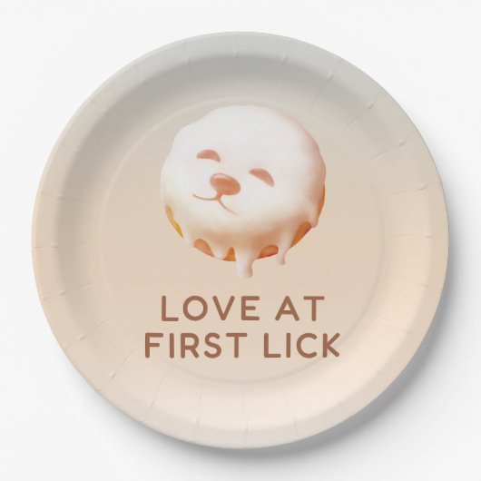 Donut Dream: Glazed Smile Pup  Papieren Bordje (Voorkant)