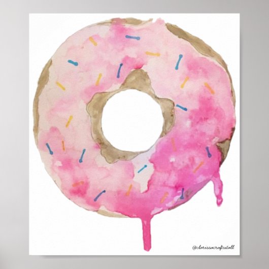 Donut Drip Wall Art Poster (Voorkant)
