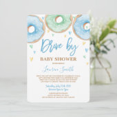 Donut Drive by Baby shower boy Kaart (Staand voorkant)