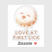 Donut Droom: Geglazuurde Glimlach Puppy Sticker (Vel)