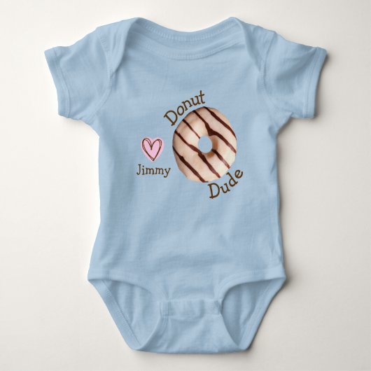 Donut Dude Schattigee One-Piece Bodysuit voor Baby (Voorkant)