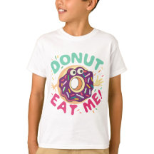 Donut Eat Me, Schattigee donut illustratie