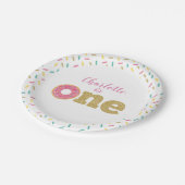 Donut eerste verjaardagspapier Borden Papieren Bordje (Gekanteld)