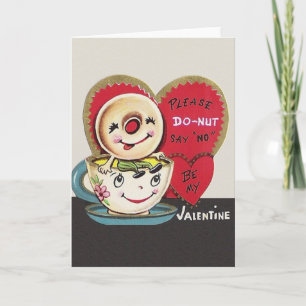 Donut en Coffee Cup Valentijnsdag Kaart