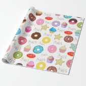 Donut en cupcakes cadeaupapier (Uitgerold)