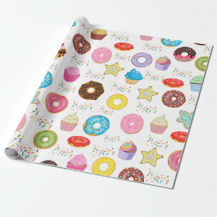 Donut en cupcakes cadeaupapier