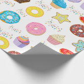 Donut en cupcakes cadeaupapier (Hoek)