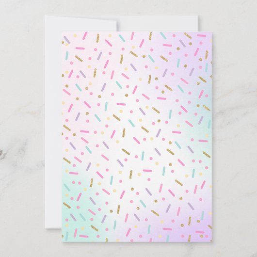 Donut En Eenhoorn Uitnodiging Donut Stop Met Gelov (Achterkant)