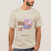Donut en koffie T-shirt (Voorkant)