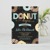 Donut en luiers Baby Sprinkle Baby shower Boy Kaart (Staand voorkant)