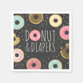 Donut en luiers Papier servet Baby strooi (Voorkant)