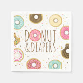 Donut en luiers Papier servet Baby strooi (Voorkant)