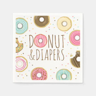 Donut en luiers Papier servet Baby strooi