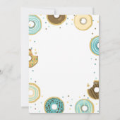 Donut en Luiers Spatjes uitnodigen Jongens Meisjes Kaart (Achterkant)