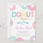 Donut en luiers Sprinkle Baby shower Girl Kaart (Voorkant)