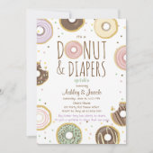 Donut en Luiers Sprinkle nodigen uit Meisje Code d Kaart (Voorkant)