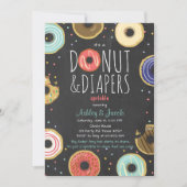 Donut en Luiers Sprinkle uitnodiging Code douche (Voorkant)