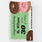 Donut en Sprinkles Pensioen Spandoek (Verticaal)