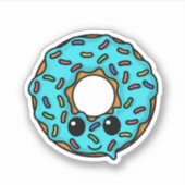 Donut en Sprinkles Sweet Treat Sticker (Voorkant)