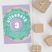 Donut en Sprinkles verjaardagsfeestje uitnodiging