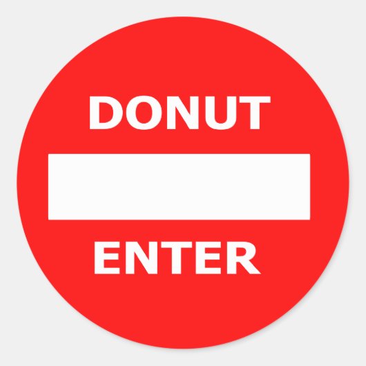 DONUT ENTER-sticker Ronde Sticker (Voorkant)