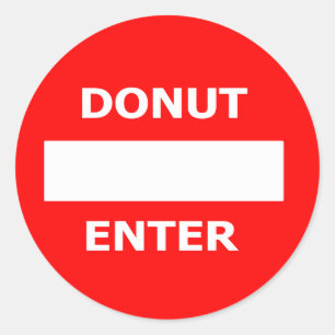 DONUT ENTER-sticker Ronde Sticker