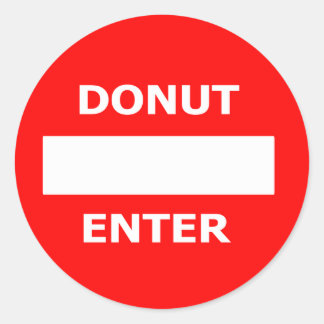 DONUT ENTER-sticker Ronde Sticker