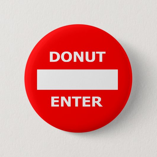 DONUT ENTER-toets Ronde Button 5,7 Cm (Voorkant)