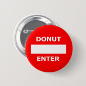 DONUT ENTER-toets Ronde Button 5,7 Cm (Voorkant /achterkant)