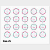 Donut-feest bedankstickers ronde sticker (Vel)