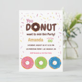 Donut Feest Uitnodiging (Staand voorkant)