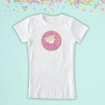 Donut feest verjaardag meisje t-shirt<br><div class="desc">Grote donut verjaardag meisje T-shirt</div>