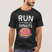 Donut Finish Line Marathon Grappige Hardlooploper T-shirt (Voorkant)