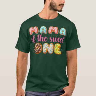 Donut First Birthday Girl, mama van de zoete. T-shirt