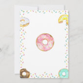 Donut First Birthday Girl Sweet Fun Cute Kaart (Achterkant)