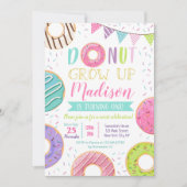 Donut First Birthday Invitations Kaart (Voorkant)