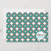 Donut First Birthday Uitnodiging - Roze (Achterkant)