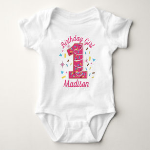 Donut First Donut Sweet One Birthday Romper